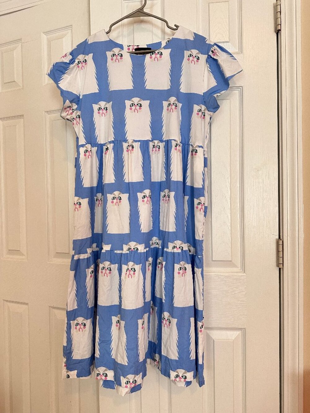 Nooworks Grumpy Cats Print Frida Dress XL Good Used Condition Cotton Pockets